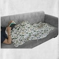 thumbnail image 6 of Tree Soft Flannel Fleece Throw Blanket, Hand Drawn Woodland with Bird Silhouettes and Dots Simplistic Sketch Style Forest, Cozy Plush for Indoor and Outdoor Use, 60" x 80", Multicolor, by Ambesonne, 6 of 6
