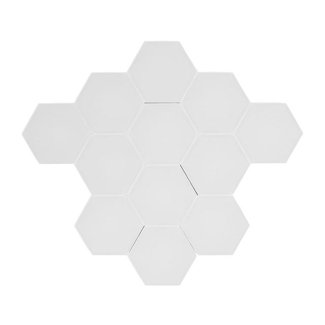 Luces De Pared Hexagonales, Batería CR2025 De 200 MAh, Fácil Instalación, Panel De Luz Inteligente De 12 Piezas, Sincronización De Música De Empalme Flexible Para Sala De