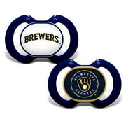 BabyFanatic Officially Licensed Unisex Pacifier 2-Pack - MLB Milwaukee Brewers