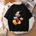 thumbnail image 1 of Woman Summer New 2022 Hot Cartoon Disney Mickey And Friends Minnie Mouse Leopard Bow Portrait T-Shirt Short Sleeve Teen TopsXXL Gao Jinjia LED, 1 of 2