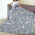 thumbnail image 6 of Salouo Sleep Rabbit Print Bed Blankets,Flannel Blanket Comfortable Air Conditioning Blanket Lightweight Blanket for Sofa Bed Travel & Couch -40"x30", 6 of 8