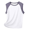 thumbnail image 6 of Workout Tank Tops Men Lightweight Breathable Color Block Relaxed Fit Crewneck Sleeveless Shirt Athletic Gym Tanks, 6 of 7