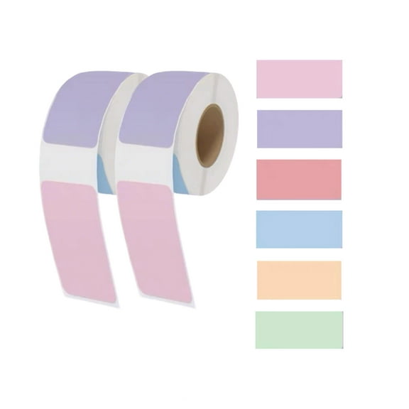 300 Pcs Ltytech Color Label Tape Compatible for Phomemo D30/Q30/D35 – 14mm x 30mm (0.55"x1.18") Thermal Self-Adhesive Sticker Rolls, 2 Rolls, Compatible with Non-RFID Printers