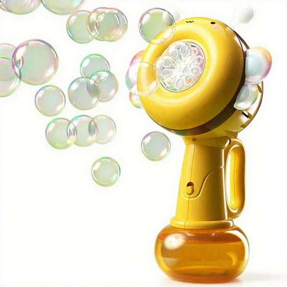 Automatic Bubbles Machine for Kids, Rechargeable Handheld Swing Dance Bubbles Maker Blower with Lights for Toddlers Outdoor Toys
