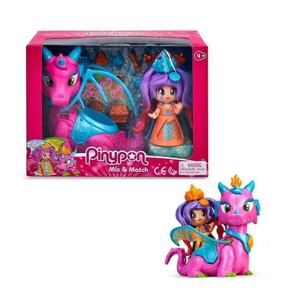 Figuras PinyPon Reyna de Dragones Multicolor