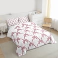 thumbnail image 3 of Feelyou Cute Bow-tie Full Size Comforter Sets, Watecolor Butterfly Knot Bedding Sets, 3pcs, 3 of 8