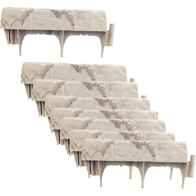 Landscape Borders 8 Pieces Rustic Flexible Multipurpose Garden Edging Decorative for Pathway Outside