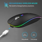 TENMOS Wireless Bluetooth Mouse Rechargeable Silent Mouse Dual Mode (Bluetooth 5.1 + 2.4G) with Nano Receiver