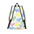 thumbnail image 2 of Lsque Hand Drawn Colored Hearts Pattern Canvas Daypack, Durable Backpack, High-quality Versatile Backpack,Vintage Compact Backpack-Medium, 2 of 6