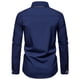 thumbnail image 4 of Blusa y camisa de manga larga con cuello vuelto para hombre, informal, con botones y retazos, de poliéster., 4 of 8