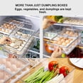thumbnail image 4 of Stackable Flip Refrigerator Storage Box Breathable Kitchen Dumpling Preservation Box Large Capacity Refrigerator Transparent Sealed Carton with Flip for Refrigerator Kitchen Home, 4 of 9