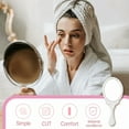thumbnail image 2 of RAGUPEL Hand Mirrors with Handle,Mirror with Oval Frame 6.9"*3.1"*0.4" Handheld Mirror,Non-Distorting Mirror Surface Hand Held Mirrors with Handle,White, 2 of 7