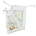 thumbnail image 2 of Music Note Fabric Pouch Set of 2, Pattern of Colorful Shattered Elements Geometric Details and Notations, Small Drawstring Bag for Toiletries Masks and Favors, 9" x 6", Multicolor, by Ambesonne, 2 of 2