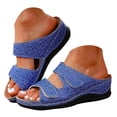 thumbnail image 3 of DAFEI Sandales Confortables à Talon Compensé pour Femme Été à la Mode Talon Incliné Semelle Épaisse Sandales de Plage Rétro Stylées, 3 of 8