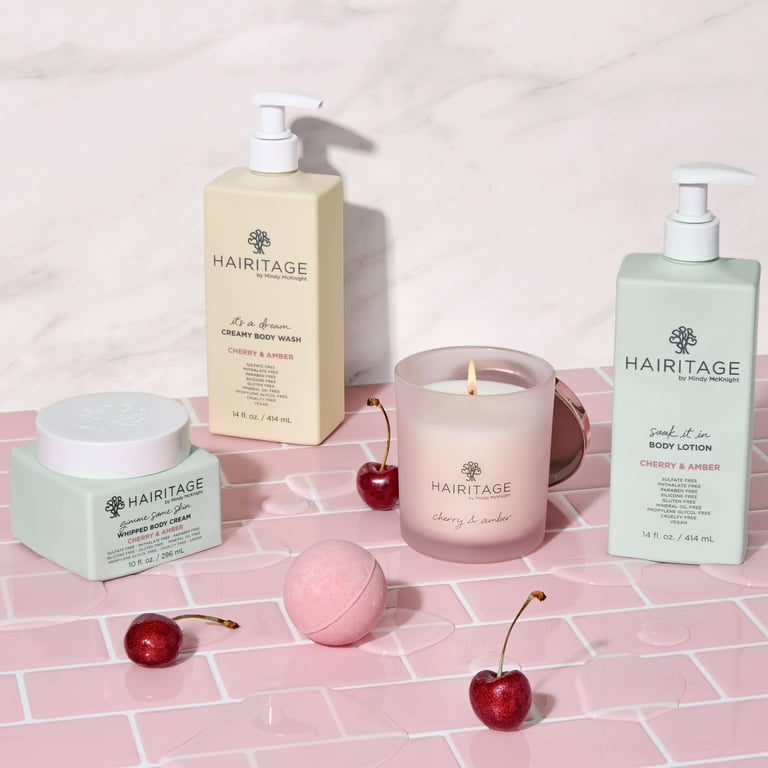 Hairitage Soak it in Cherry & Amber Scented Body Lotion, All