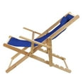 thumbnail image 2 of Casual Home Adjustable Sling Chair Natural Frame, Royal Blue Canvas, 2 of 5