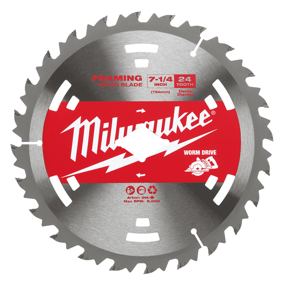 Milwaukee Tool 7-1/4"24T BAS WRMDRV BLD BULK10
