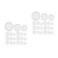 thumbnail image 6 of Hemoton 72 pcs Plastic Binder Rings 24mm 35mm 54mm Transparent Loose Leaf Binder Rings Rotatable Key Rings for Crafts Book Rings for Cards Document Office Organization School Home, 6 of 8