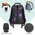 thumbnail image 4 of Pzuqiu Purple Butterfly Kids Backpack for Elementary to Middle School Students 17 Inch Large Capacity Backpack with Adjustable Padded Straps Back to School Casual Travel Schoolbag, 4 of 7