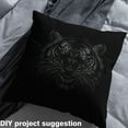 thumbnail image 2 of Castle Fairy Tiger Animal Boy Fabric by the Yard 3 Yards,Black Grey Sewing Fabric,Jungle Wildlife Fabric for Sewing,Lightweight Room Decor, 2 of 6