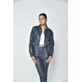 thumbnail image 4 of Ladies Pure Leather Shirt in Navy Blue, 4 of 7