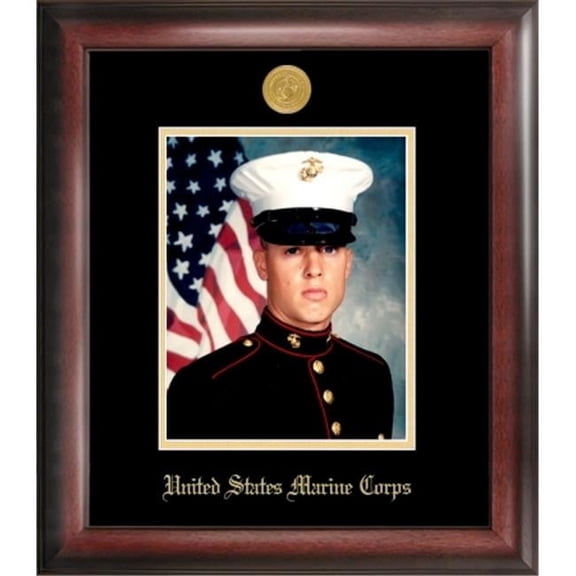 Campus Image MAPG001 Marine Corp Portrait Frame Gold Medallion