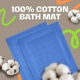 thumbnail image 3 of Premium Cotton Banded Blue Bath Mats Pack of 2, 22x34 inches [Not a Bathroom Rug] - Infinitee Xclusives, 3 of 11