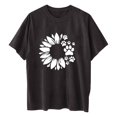 thumbnail image 3 of Lenago Hauts d'Été Grande Taille pour Femmes Mode Imprimée Col Rond Manches Courtes T-shirt Blouse Ample Tenues du 4 Juillet pour Femmes, 3 of 3