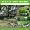 thumbnail image 3 of HGD Outdoor Oval Galvanized Metal Raised Garden Planter 2 pack, 4x2x1 ft Garden Boxes for Backyard Vegetables, Herbs and Flowers, 3 of 8