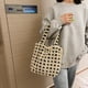 thumbnail image 1 of Bolsos de hombro de felpa para mujer, bolso con asa superior esponjoso para otoño e invierno (cuadros caqui), 1 of 8