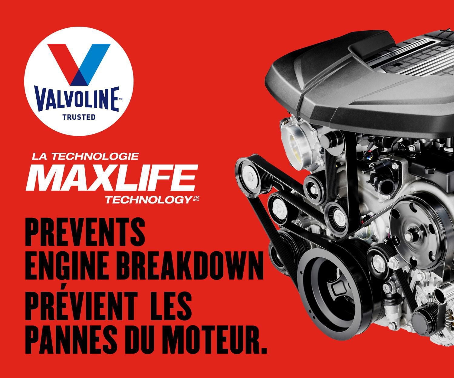 Huile à moteur kilomètrage élevé mélange synthétique 5W20 MaxLife® de Valvoline®, 946 ml
