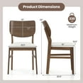 thumbnail image 3 of Gymax Dining Chairs Set of 4 w/ Rubber Wood Frame Padded Seat Curved Back Living Room White, 3 of 10