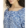 thumbnail image 5 of MoomayaWomens PrintedCotton Shirt Top, Square NeckPuffedSleeves Summer Short Top, 5 of 8