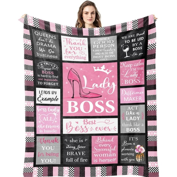 Boss Lady Gifts, Boss Lady Gifts for Women, Boss Lady Blanket 50"x60", Boss Day Gifts, Boss Lady Office Decor, Boss Lady Blanket, Boss Appreciation Gifts for Women, for Boss Lady