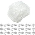 thumbnail image 2 of Stretchable Halloween Cotton 60g with 30 Small Black Spiders, Spiderweb Webbing for Yard Porch Indoor Outdoor Haunted House Party Home Decor, By Cosmug, 2 of 6
