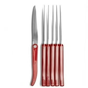 Laguiole Sens 6-Piece Steak Knife Set - Red handle