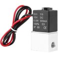 thumbnail image 1 of Válvula solenoide neumática de 2 vías, 12 V CC 1/8 Válvula de aire solenoide eléctrica de aluminio normalmente cerrada Controlador de agua líquida de gas para neumática S, 1 of 5