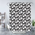 thumbnail image 4 of Valentine''s Day Shower Curtain Black White Heart Romantic Love Hearts Sweet Couple Sweethearts Wedding Lover Modern Simple Bath Curtain with Hooks, 4 of 5