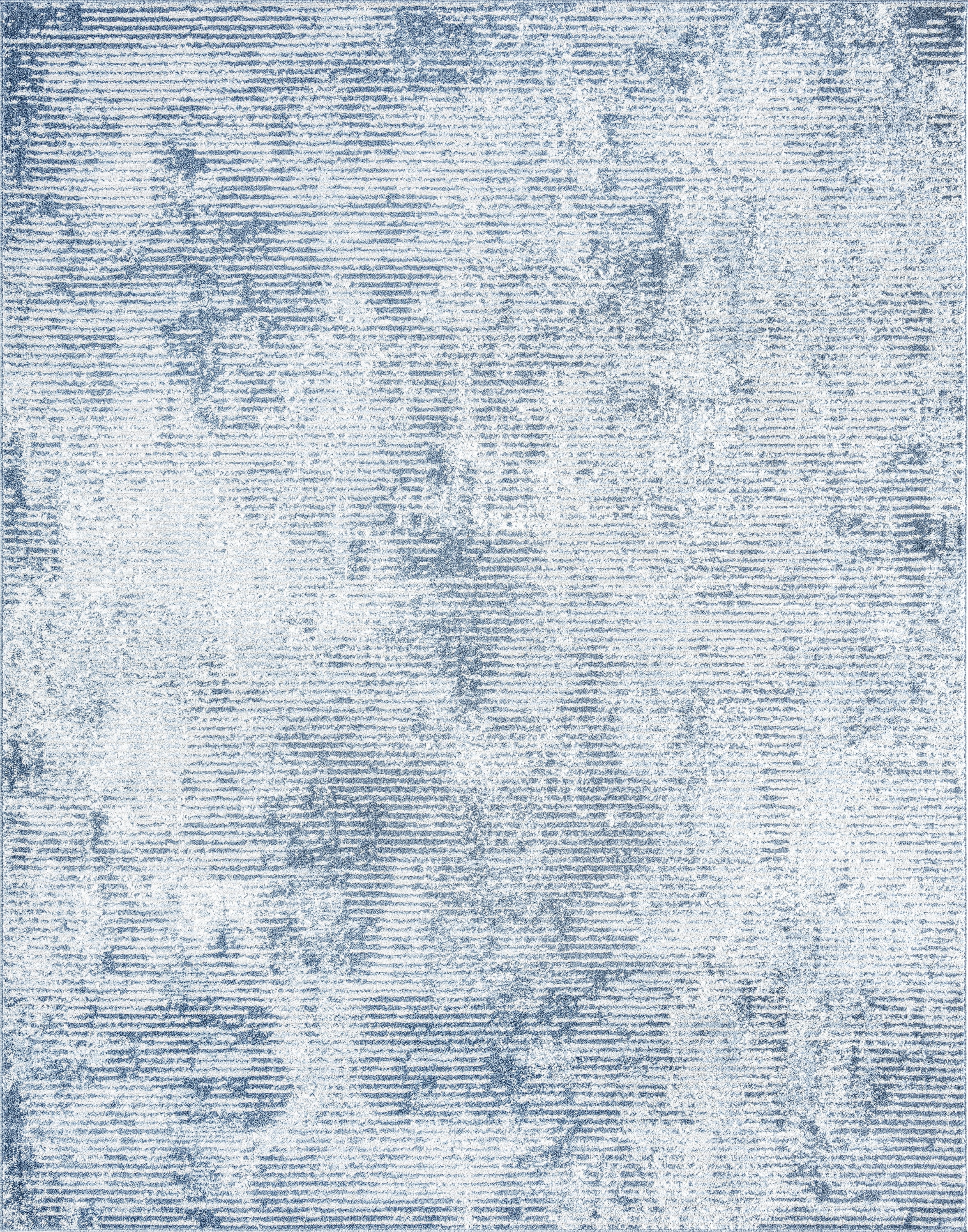 Bliss Rugs Modern Contemporary Striped Area Rug, Indoor Rugs for Living Room, Dining Room, Bedroom | Blue, 5' x 8' (5'3''x7'3'')