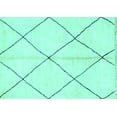 thumbnail image 1 of Ahgly Company Indoor Rectangle Solid Turquoise Blue Modern Area Rugs, 5' x 7', 1 of 4