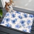 thumbnail image 3 of 2x3 Ft Entryway Area Rug, Blue Spring Floral Kitchen Rug Runner Washable Floor Mat, Elegant Flowers Summer Botanical Non Slip Indoor Door Mat Throw Carpet for Bathroom Living Room Bedroom, 3 of 8