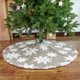 thumbnail image 1 of Falda de árbol de Navidad de copo de nieve de felpa, nuevas decoraciones navideñas, 90CM, falda blanca para árbol de Navidad, 1 of 4