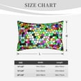 thumbnail image 6 of Naloa Colorful Tie Dye Stained Glass Pillowcase, Throw Pillowcase, Wrinkle-Free, Stain-Resistant with Hidden Zipper for Bedroom Sofa - 20"x30", 6 of 9