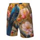 thumbnail image 4 of Balery Bluebird Blossom Elegance Traje de Baño Estilo Hawaiano para Hombre, Shorts de Secado Rápido con Bolsillos-X-Large, 4 of 5