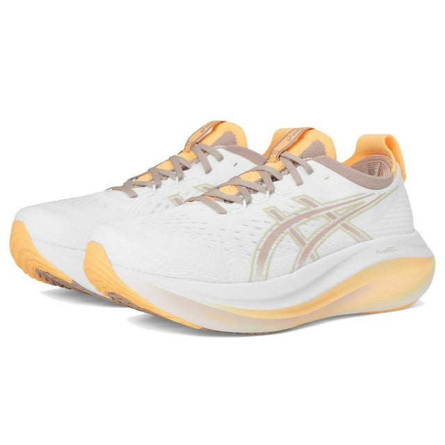 Zapatilla para correr ASICS Gel-Nimbus 27 para mujer Blanco/Latte Talla 11