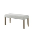 thumbnail image 3 of Xukmct Dining Bench with Wood Frame, Upholstered Fabric Bench for Living Room, Dining Room, Bedroom, Light Gray, 3 of 5