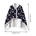 thumbnail image 3 of Odeerbi Wearable Blanket Baby Thick Double Sided Blankets Christmas Blanket Warm Cardigan Cape Fleece With Sleeves Soft Plush Throw Wrap Cover Dark Blue, 3 of 4
