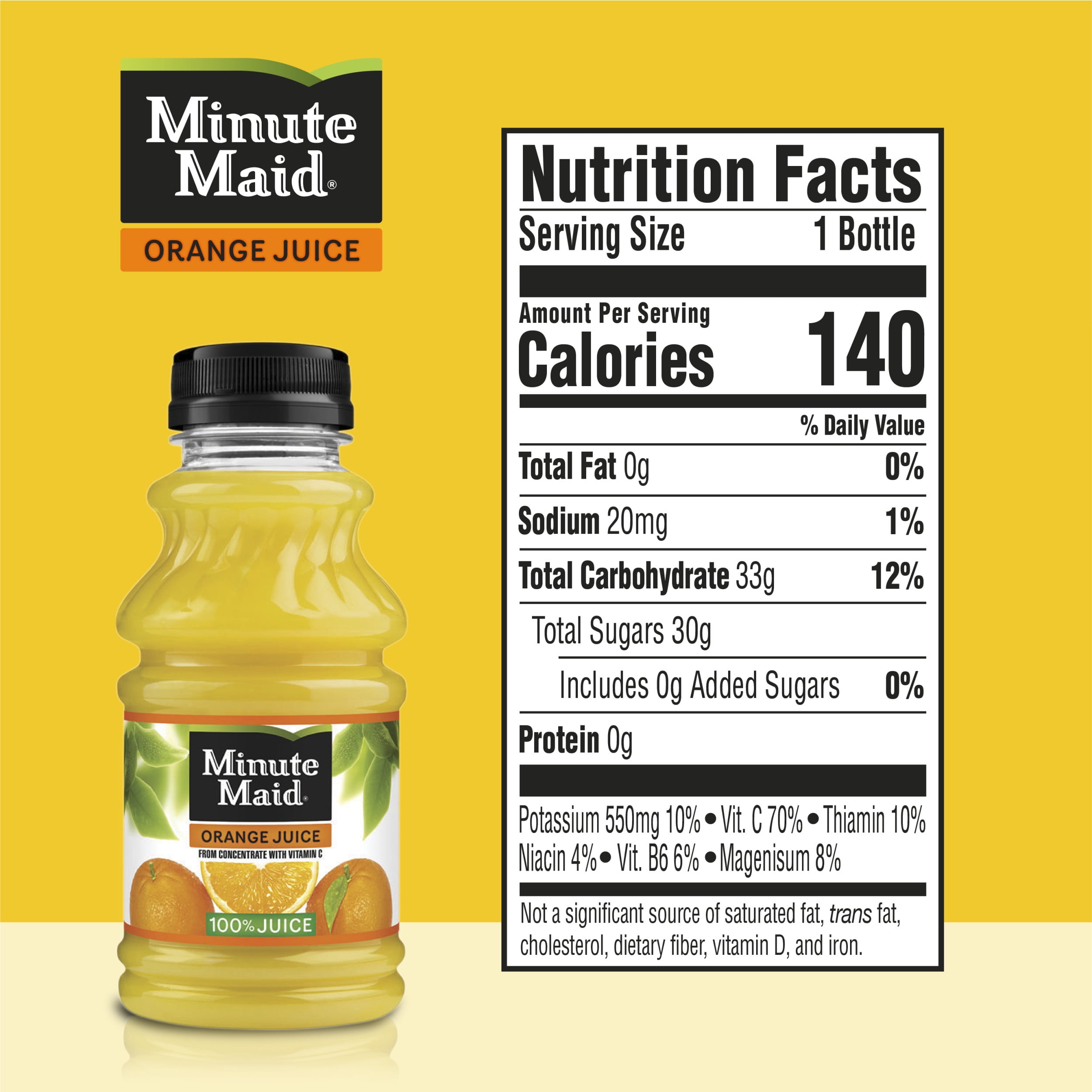 Minute Maid Orange Juice Bottle 10 Fl Oz Walmart Com