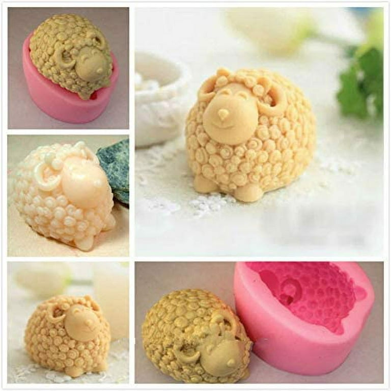 Magazine Silicone Molds Lovely Curly Sheep, 3D Sheep Shape Craft