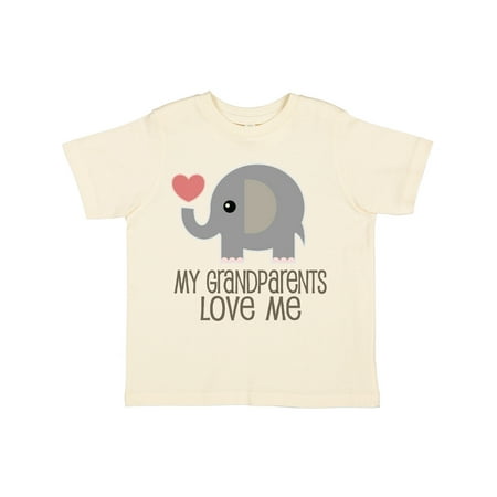 

Inktastic My Grandparents Love Me Elephant Gift Toddler Boy or Toddler Girl T-Shirt
